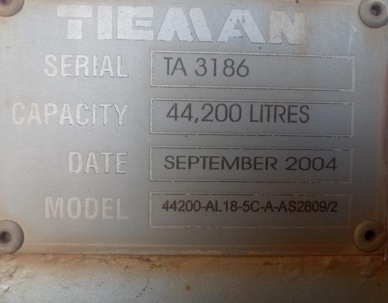 2004 Tieman Tri Axle Tanker (D000364)