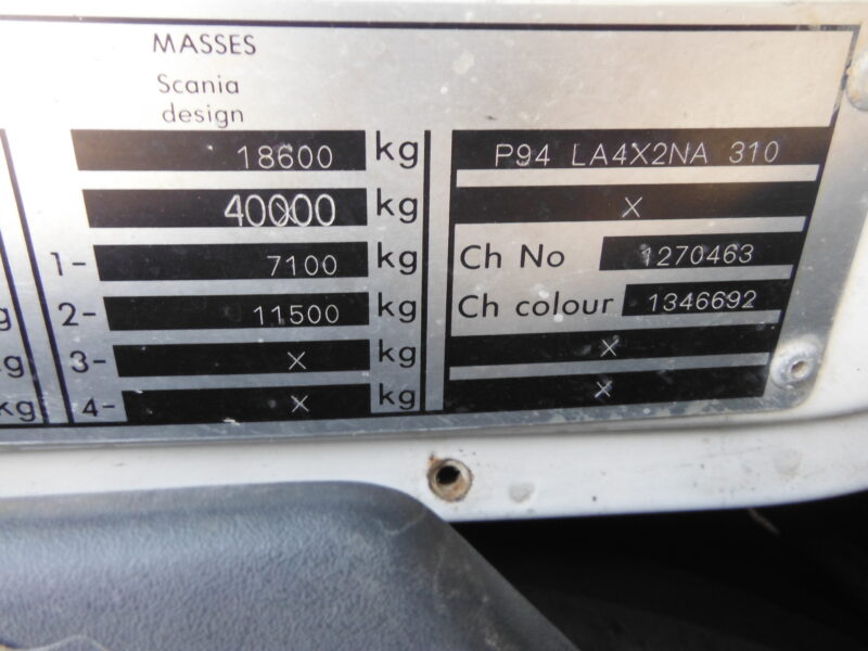 SCANIA 310 CP14 TRAY (D00839)