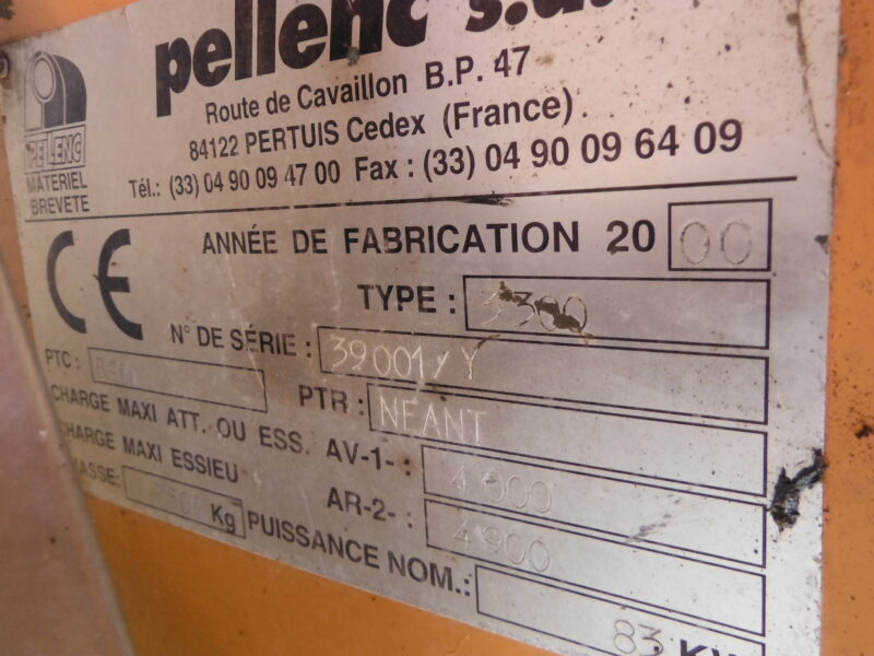 Pellenc 3300 Grape Picker (D00926)